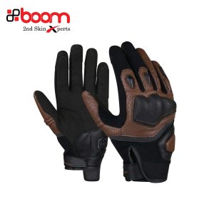 LEATHER AND CORDURA MIX MOTORBIKE GLOVE | BC 320